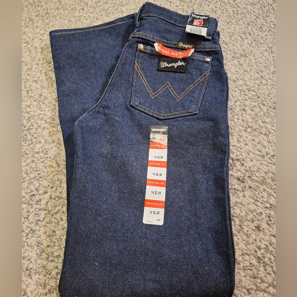 Wrangler Dark Blue Slim Denim Jeans